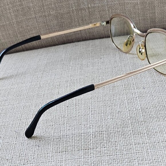 Vintage Safilo Women Eyeglasses Frame Gold Tone Glasses Eye Wear Frame Italy - Picture 6 of 13